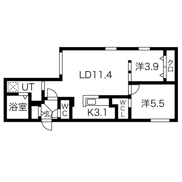 北斗エンブレム札幌北の間取り