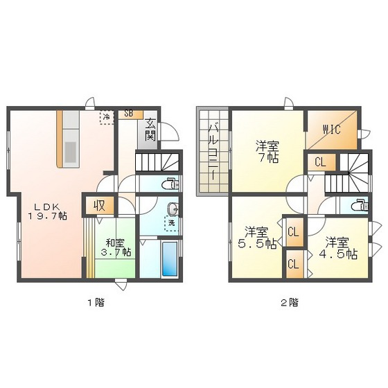 リナージュ津市末広町０４の間取り