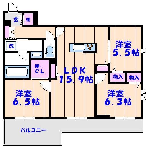 ザ・アークコート市川妙典の間取り