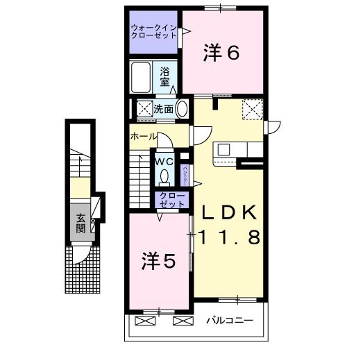 クラールハウスＤの間取り