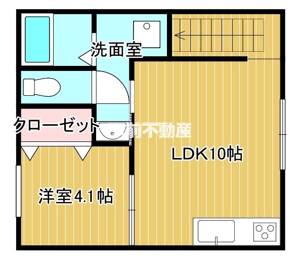 朝倉市甘木のアパートの間取り