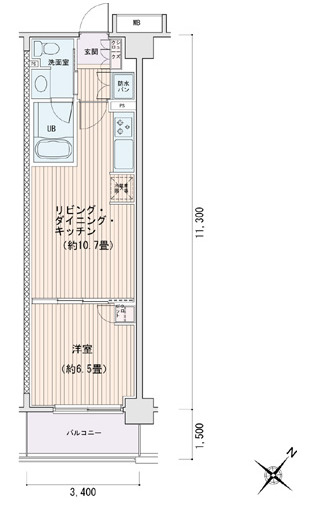 エスティメゾン豊洲レジデンスE棟の間取り