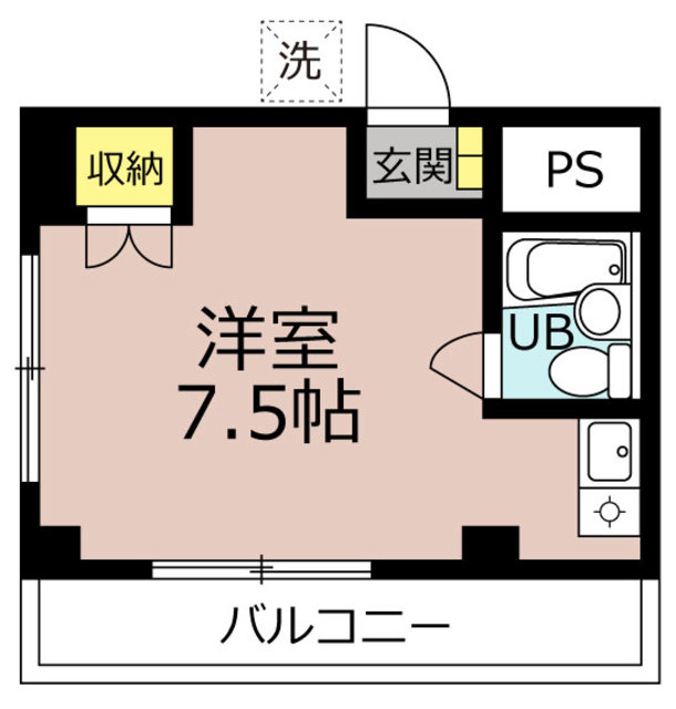 千葉市中央区松波のマンションの間取り