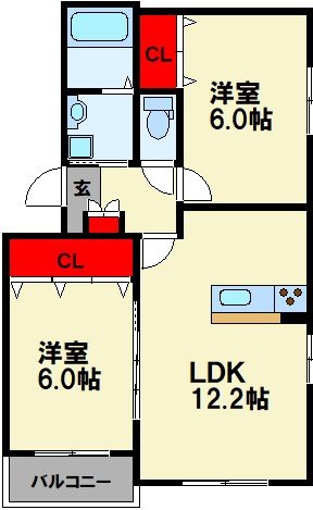 プレステージ穂波東の間取り