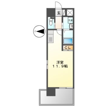 名古屋市中区栄のマンションの間取り