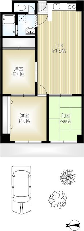 ローレルハイツ茨木総持寺第１号棟の間取り