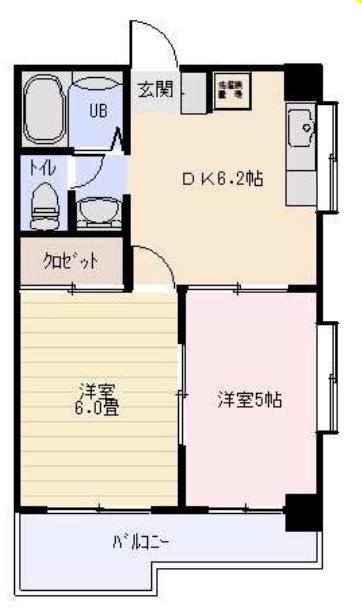 神戸市中央区浜辺通のマンションの間取り