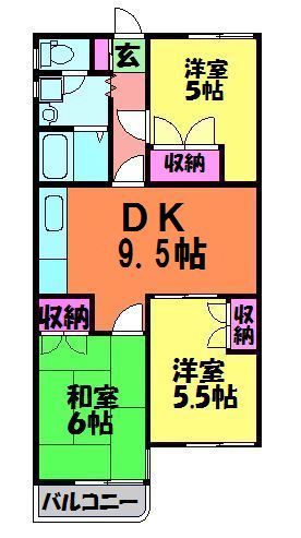 葛飾区西亀有のマンションの間取り