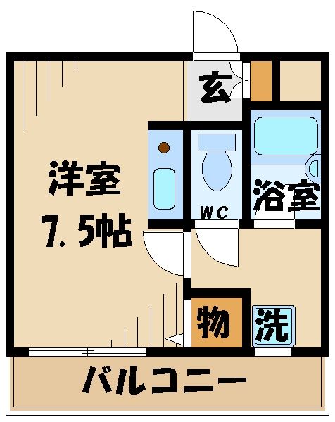 日野市落川のマンションの間取り