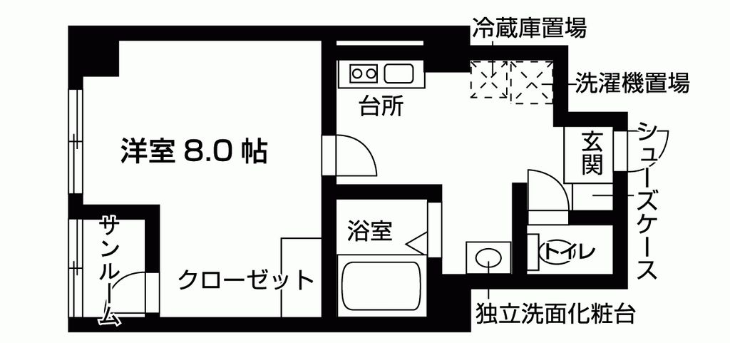 丸栄千里丘学生マンションの間取り