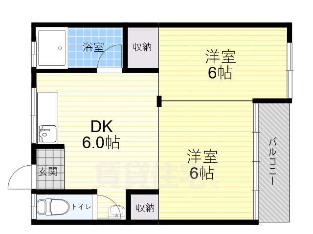 生駒市東松ケ丘のマンションの間取り