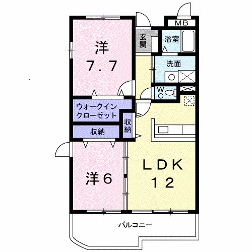 プラティーノ・Sの間取り