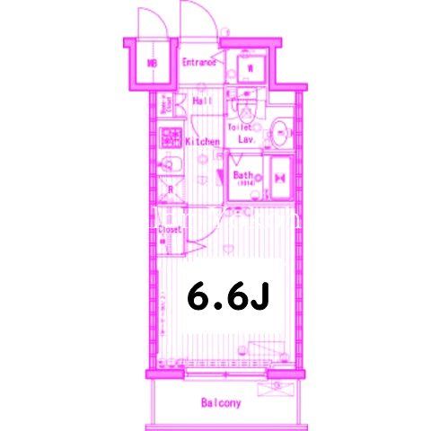 横浜市中区花咲町のマンションの間取り