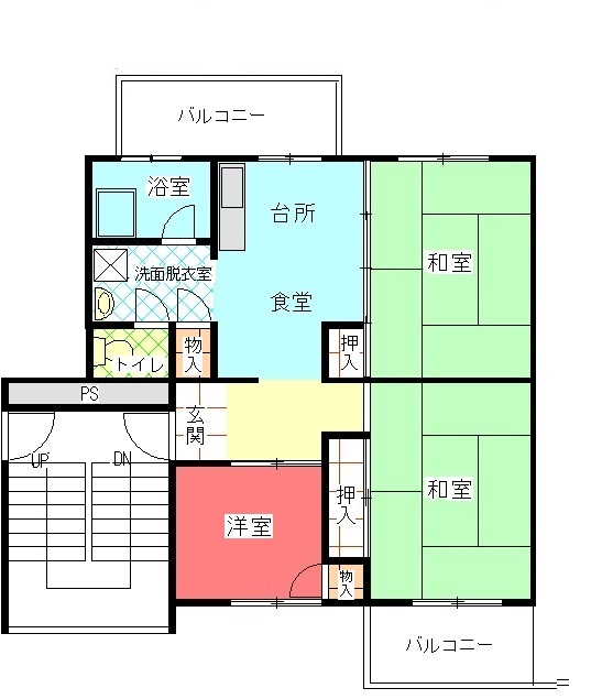 公社賃貸SMALIO 招提Ｃの間取り