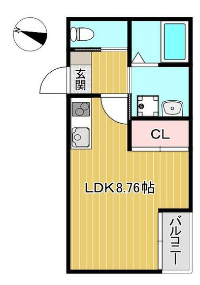 合志市須屋のアパートの間取り