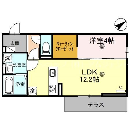 大津市大江のアパートの間取り