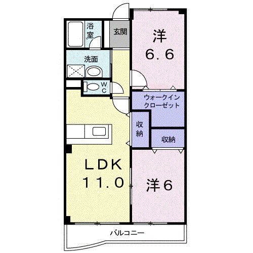 さいたま市北区宮原町のマンションの間取り