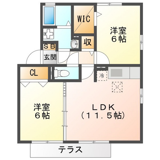 オエステ　バージェの間取り