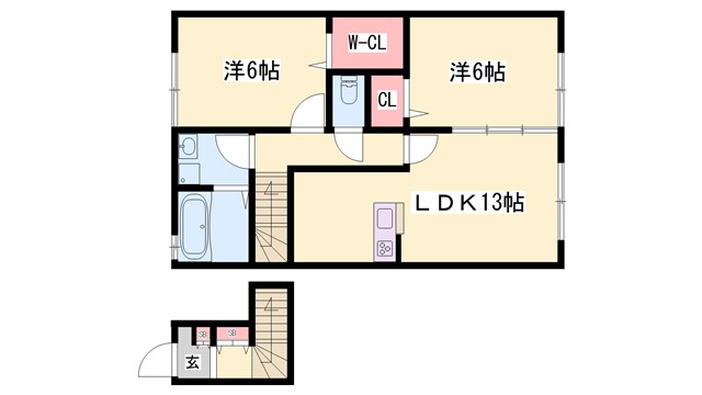 エグレッタコートＢの間取り