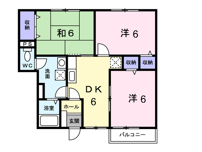 御所市大字茅原のアパートの間取り