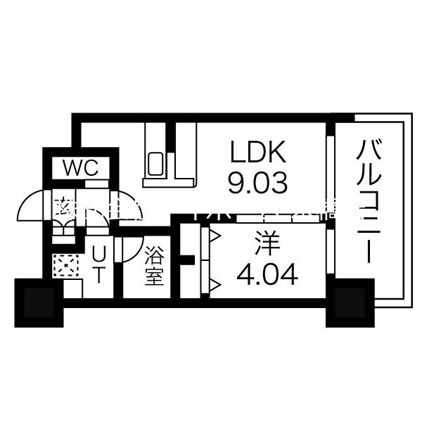 大阪市旭区高殿のマンションの間取り