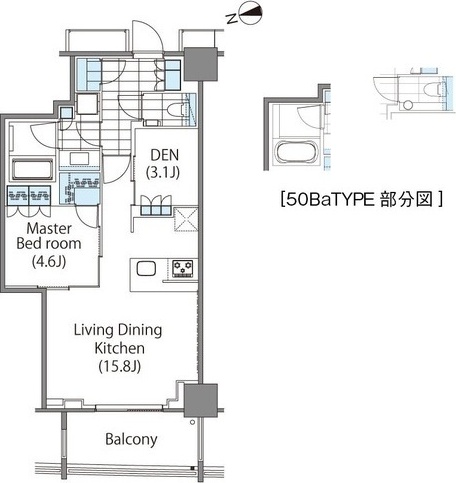 コンフォリア新宿イーストサイドタワーの間取り