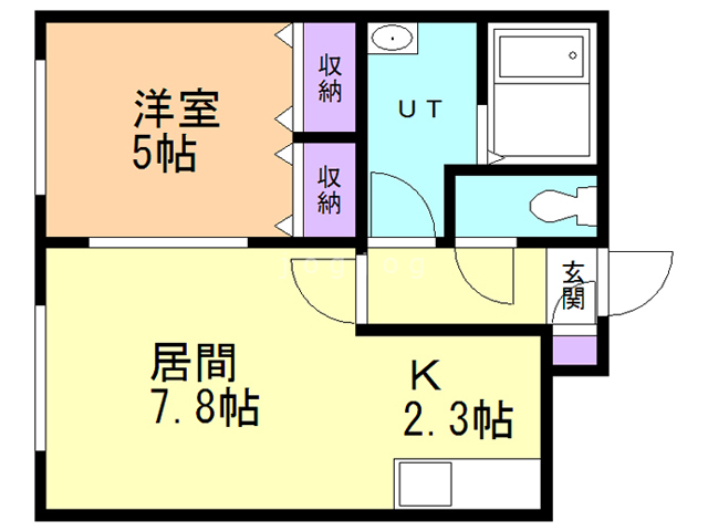 札幌市中央区北四条東のマンションの間取り