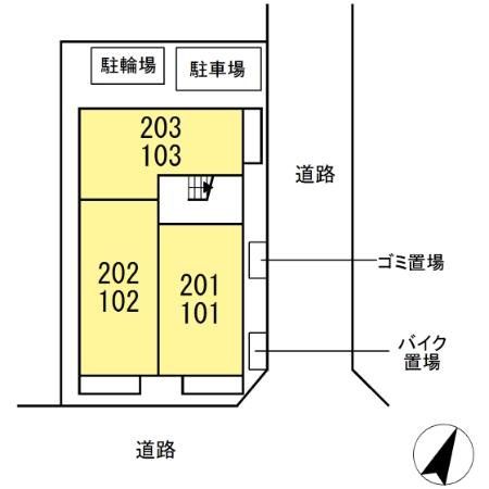 【日野市東平山のアパートの駐車場】