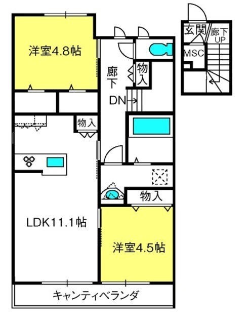 Ｃａｓａ はなみずきの間取り