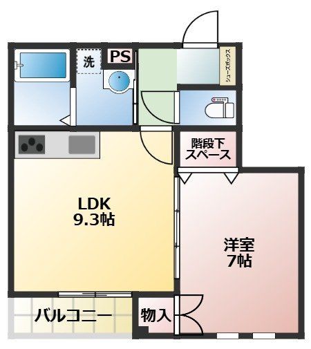 立川市高松町のアパートの間取り