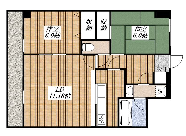 グランドヒルズ弐番館の間取り