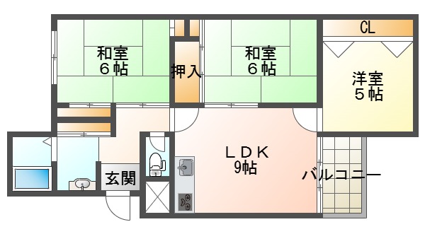 塩屋住宅3号棟の間取り写真