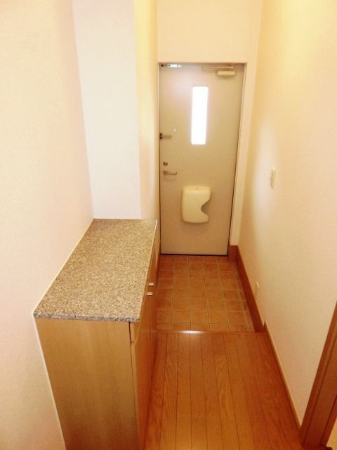 玄関　玄関にはシューズボックスが有ります