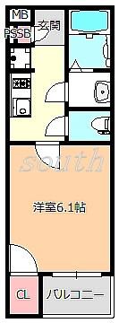 モダンアパートメント平野本町の間取り写真