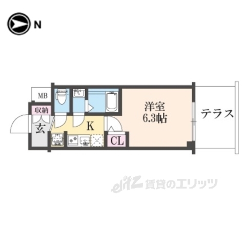ＪＲ東海道本線 京都駅 徒歩10分 7階建 新築の間取り写真