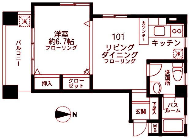 フジビューハイツ菊名 弐番館の間取り写真