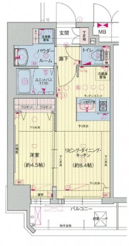 プレサンス梅田東グラッドの間取り写真