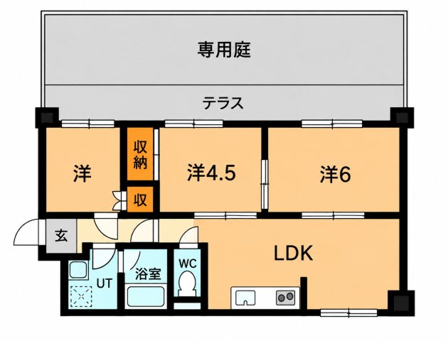 エルベコート東園田の間取り写真