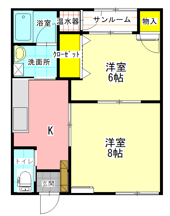 ハイツめぐみの間取り