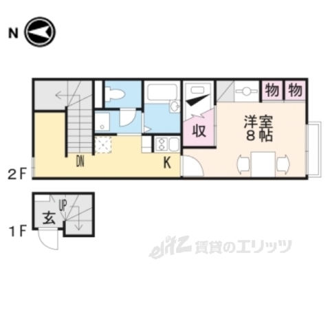 レオパレススタジオＭ日野の間取り