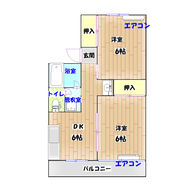 チェリーハイツ東の間取り