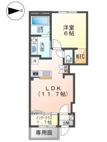 シャインテラス 　103号の間取り