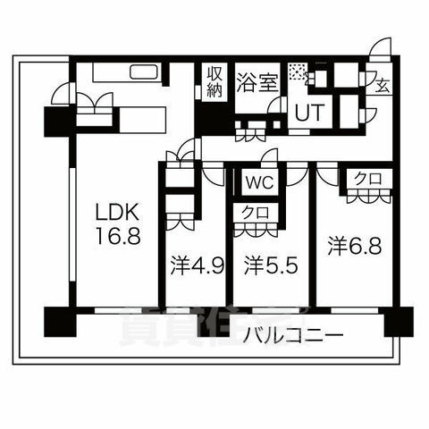 【尼崎市南塚口町のマンションの間取り】