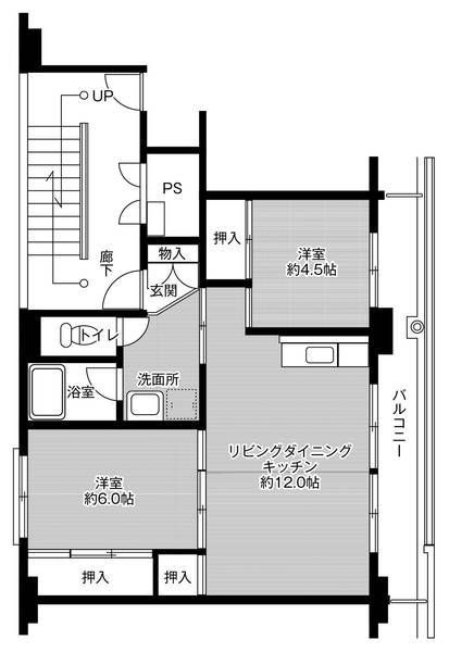 ビレッジハウス小堀1号棟の間取り