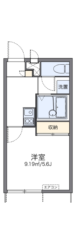 東大阪市西堤のアパートの間取り