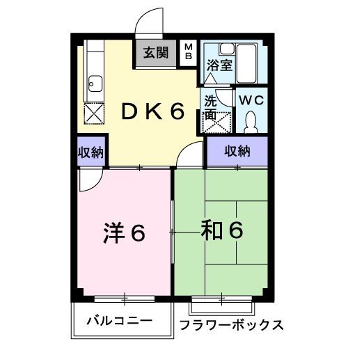 茨城県龍ヶ崎市平台１（アパート）の賃貸物件の間取り