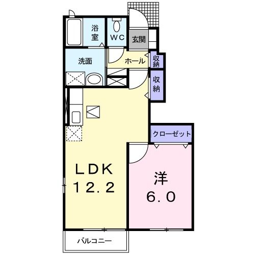 プロムナード　モコＡ棟の間取り