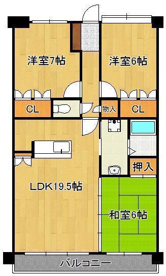 シャトレ大手町Ｎ棟の間取り