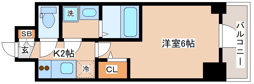 神戸市兵庫区西上橘通のマンションの間取り