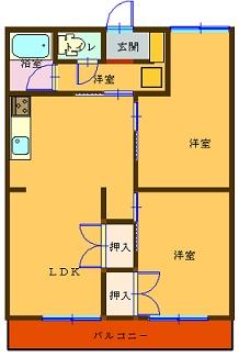 ヤマサンコーポの間取り